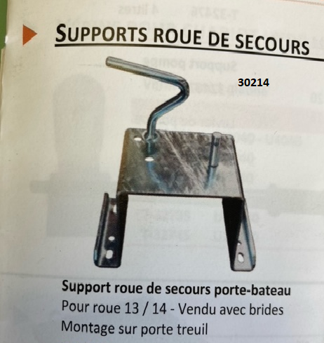 Support roue secours roue 8-10 - 30211 - France accastillage