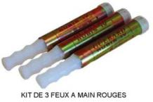 KIT 3 FEUX A MAIN ROUGES