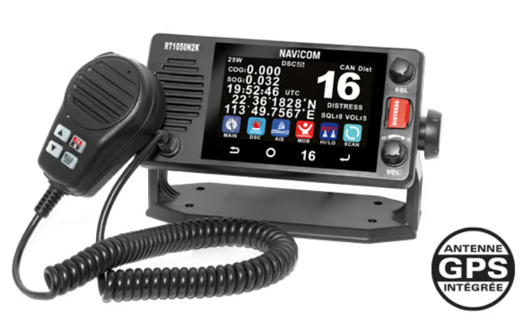VHF FIXE RT1050AIS - ECRAN TACTILE - GPS et AIS int�gr�s - NMEA2000