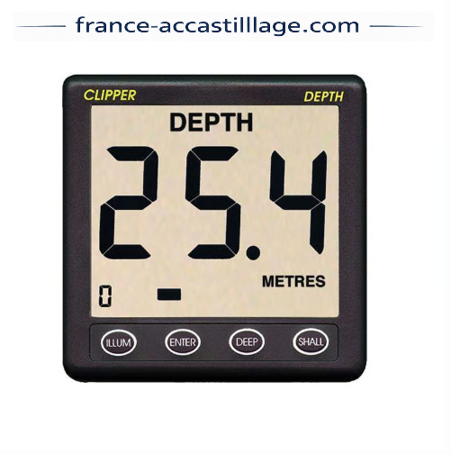 Sondeur Clipper : livr� avec sonde 150kHz, c�ble 7m et capot