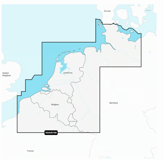 Carte Navionics+ Regular SD - NORD, BENELUX ET ALLEMAGNE DE L'OUEST